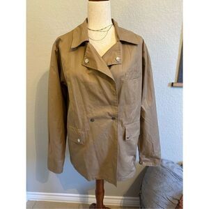 NWOT NVLT Khaki Trench Pocket Long Sleeve Jacket Size M